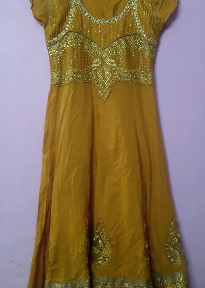 Haldi Ethnic Anarkali Top