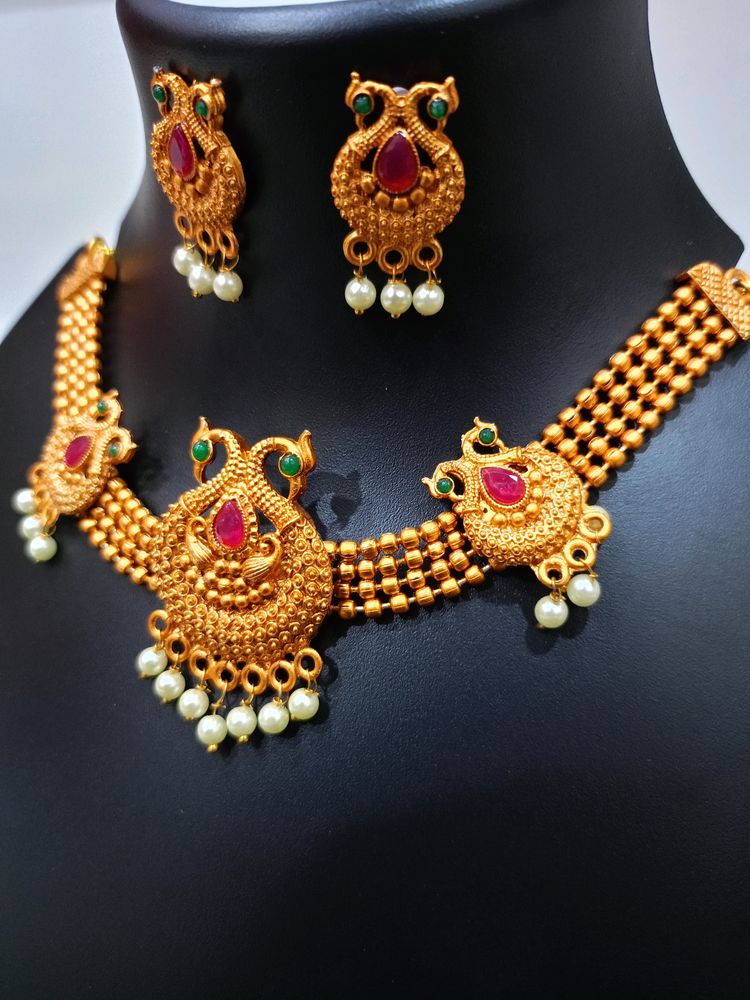 Necklace In Temple Jwellery