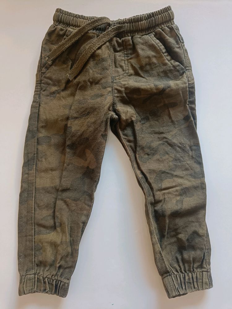 Baby Boy Joggers In Military Print