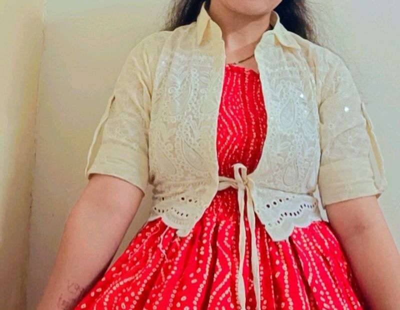 Kurti With Chicken Booty Jecket