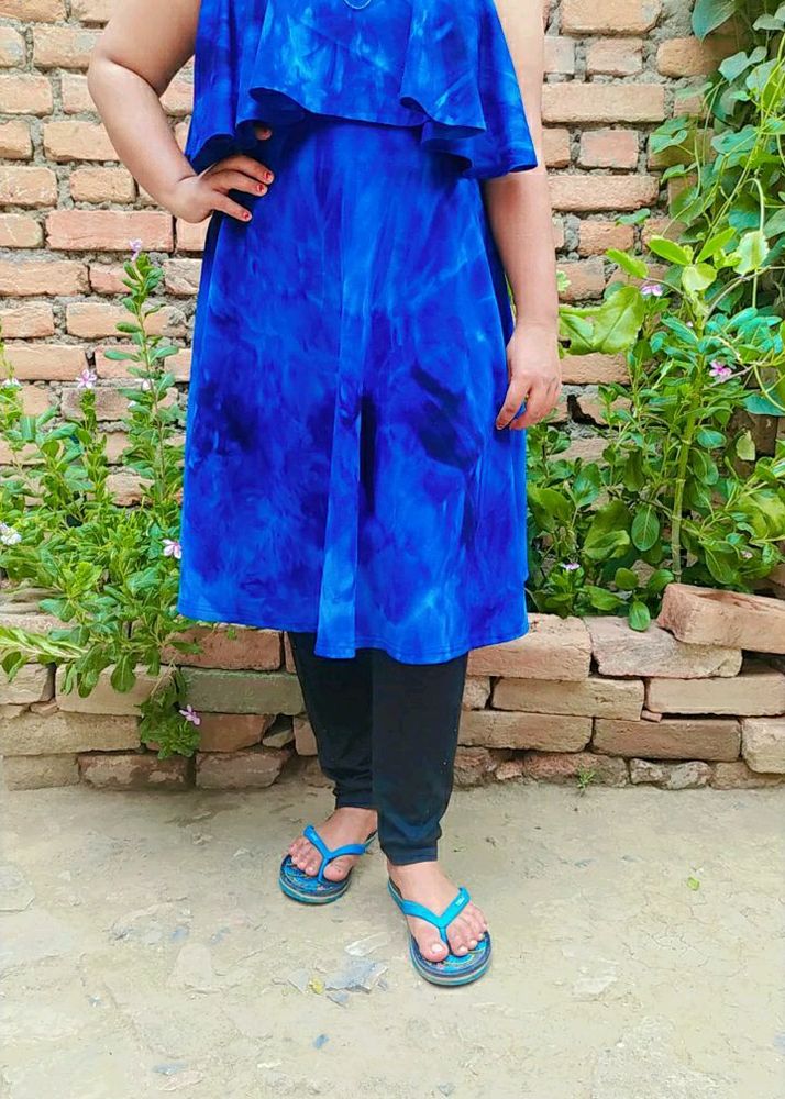 Blue Midi Dress For Girls