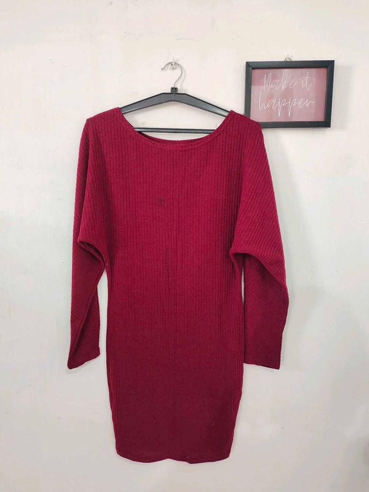 Bodycon Maroon Dress