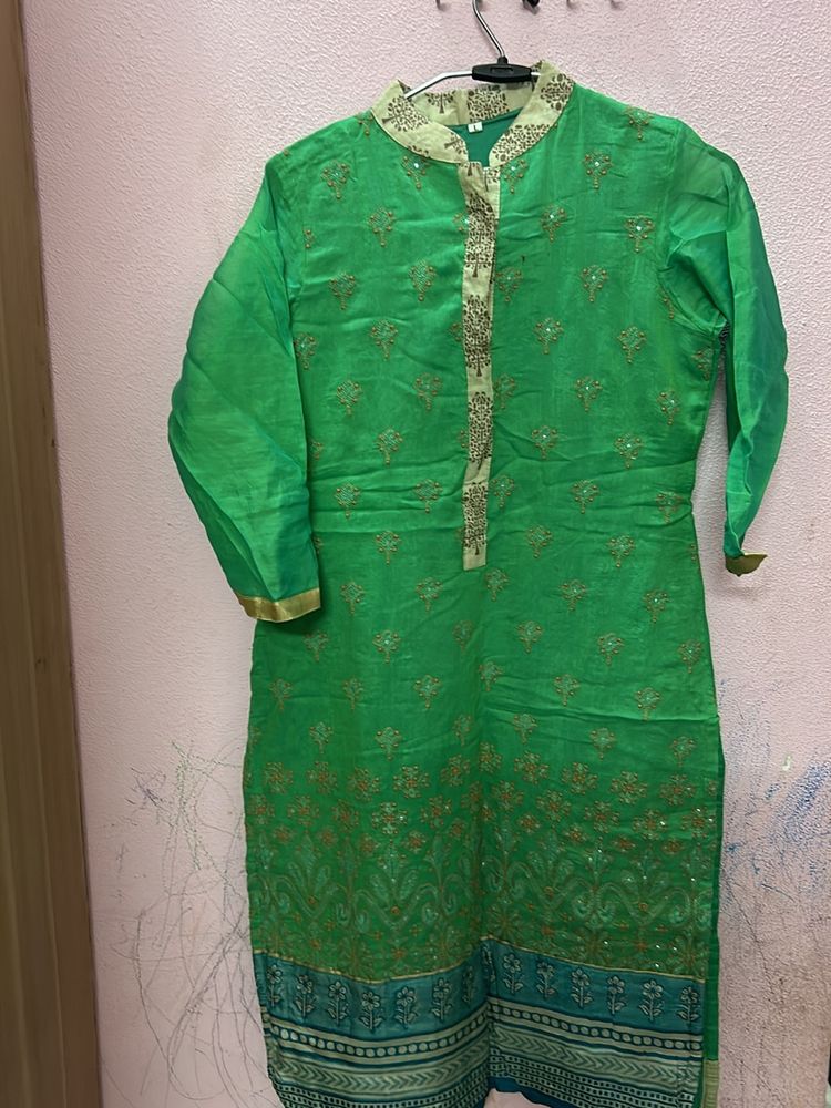 Green Colour Kurta