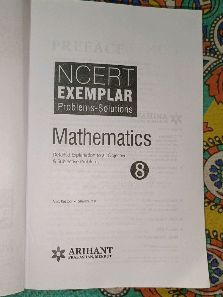 Arihant Maths Ncert Exampler Class 8