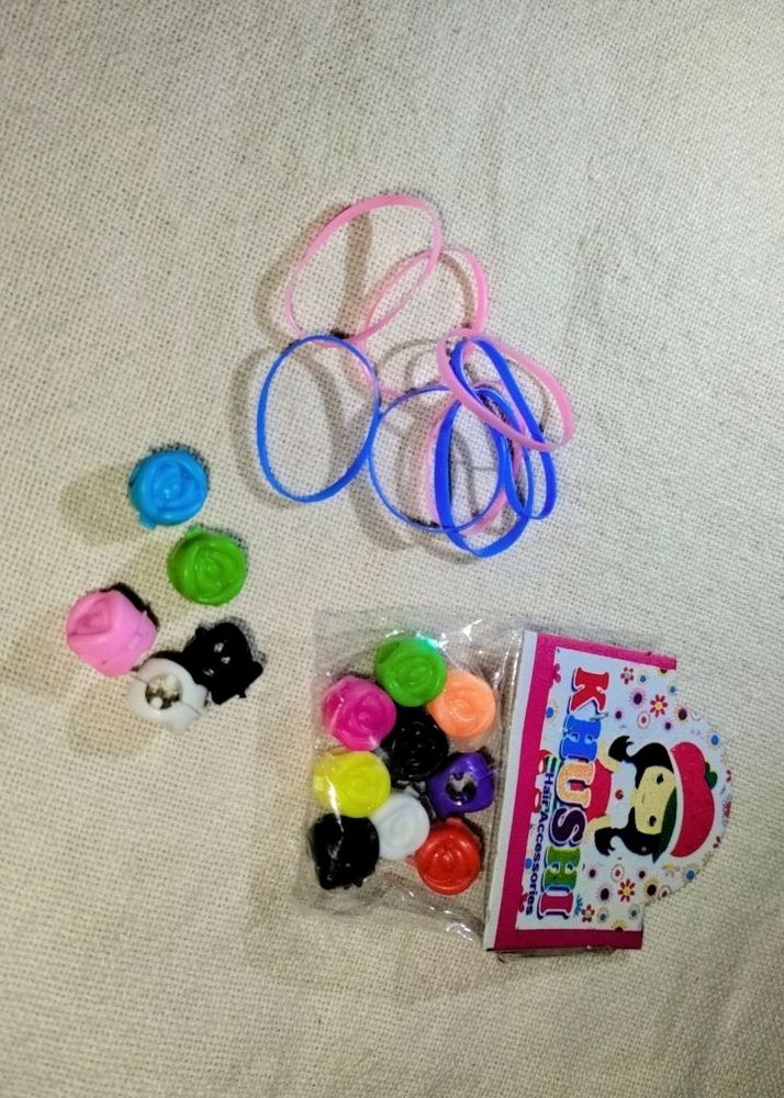 Mini Hair Claw Clip + Stretchable Hairties