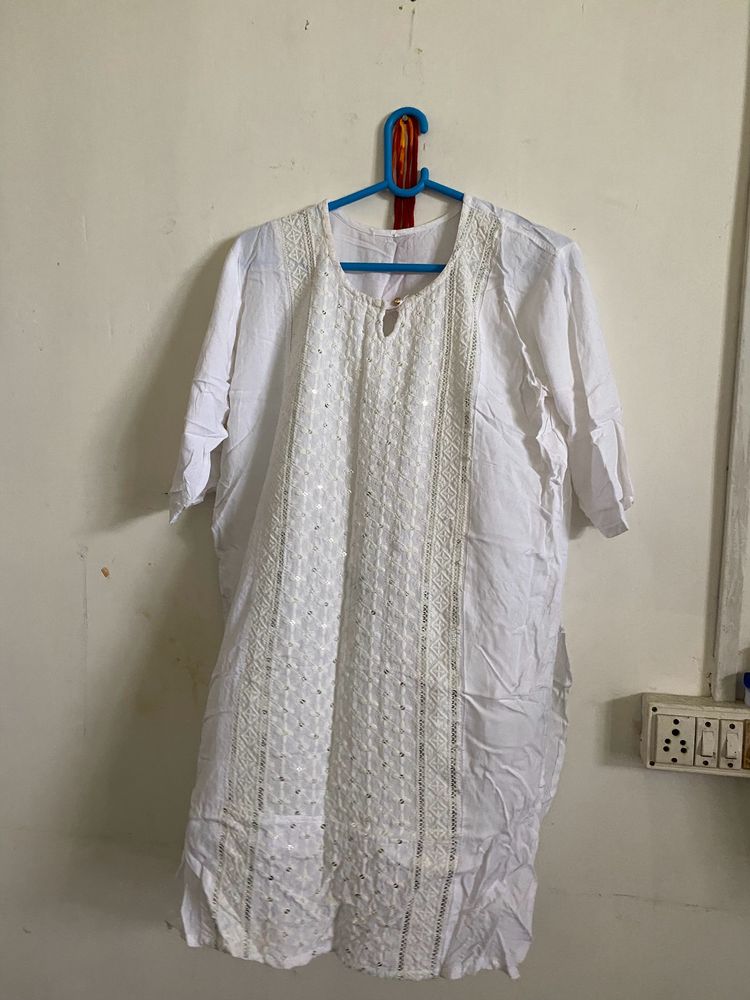 Summer White Kurta