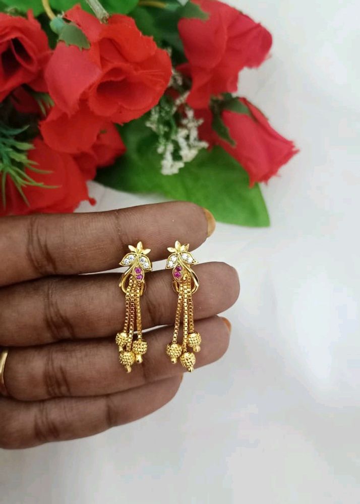 Gold Foaming Earrings