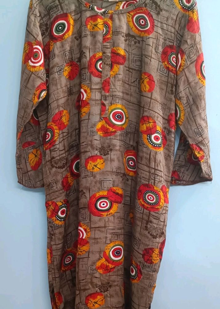 Rayon Jaipuri Print Kurti