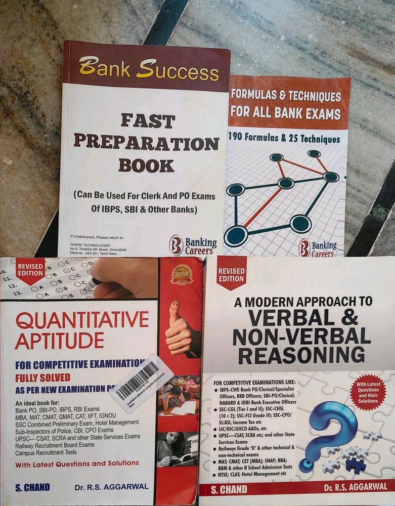 QA & V, NV Reasoning & Bank Success Books