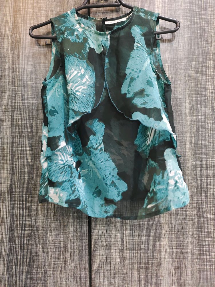 Chic Crop Top | StalkBuyLove | Sea Green Black