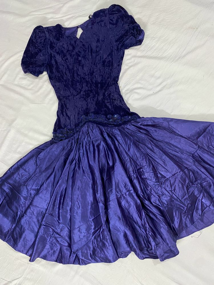 Vintage Velvet Satin Dress