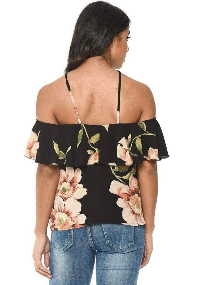 Off Shoulder Floral Print Top