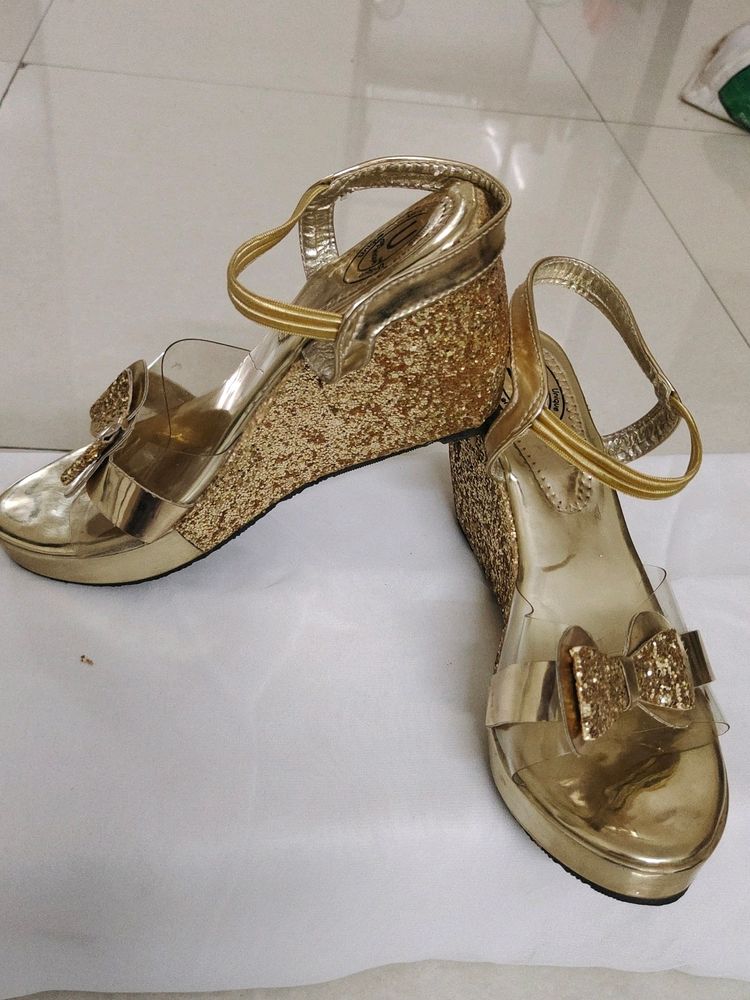 Golden Sandals For Women And Girls