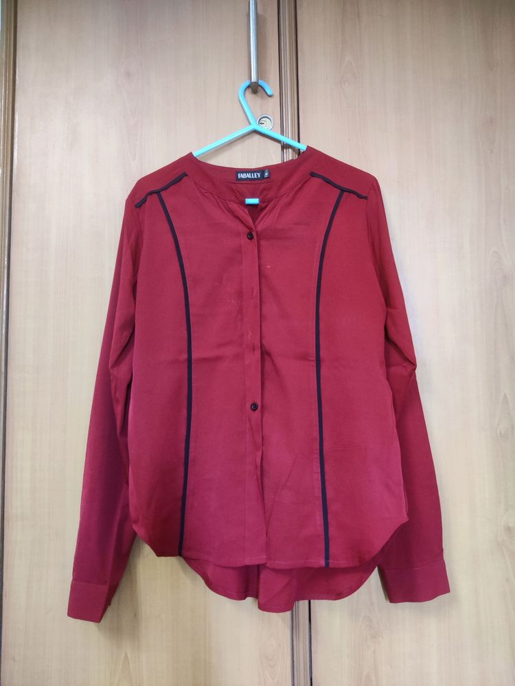 Red high-low Shirt from Faballey.