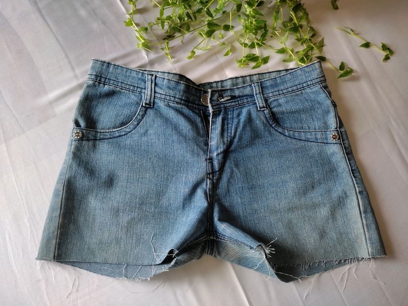 Low Waist Denim Shorts