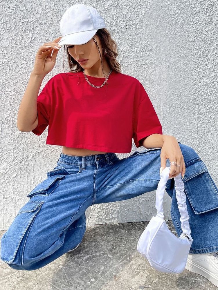 Marron Aesthetic Crop Top