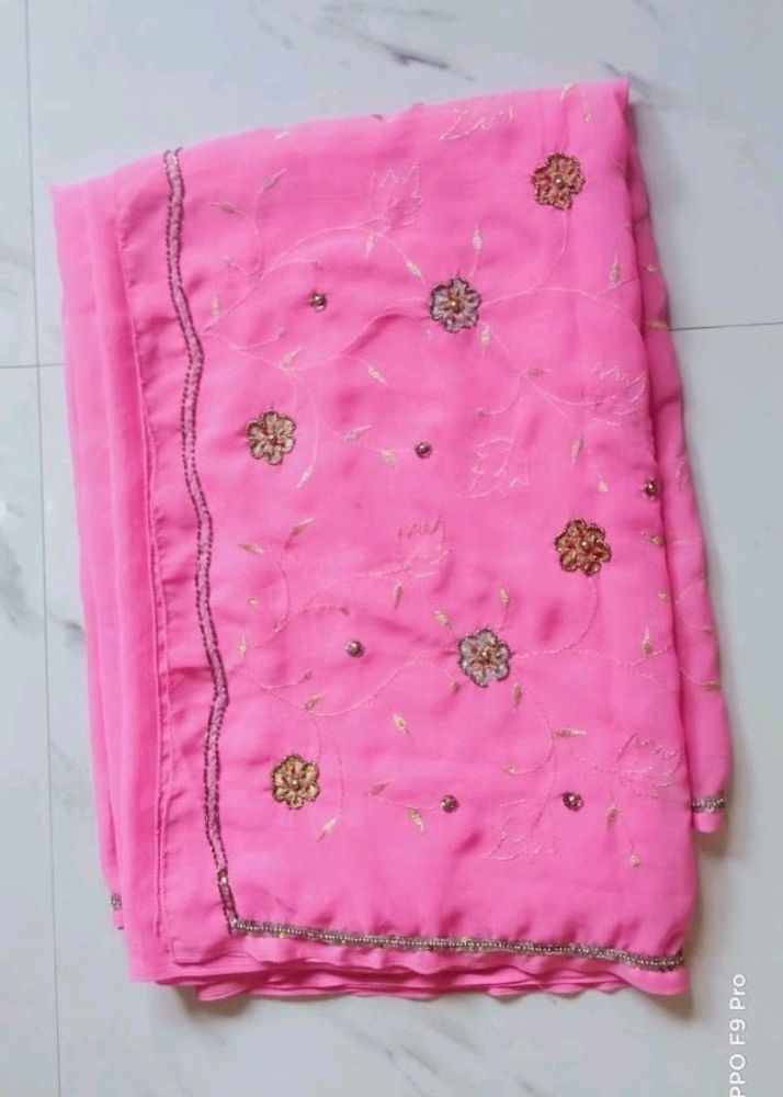 Beautiful Rani Pink Coloured Saree.💓