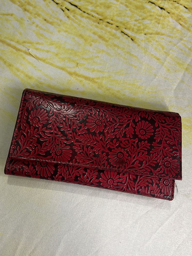 Pure leather woman's wallet