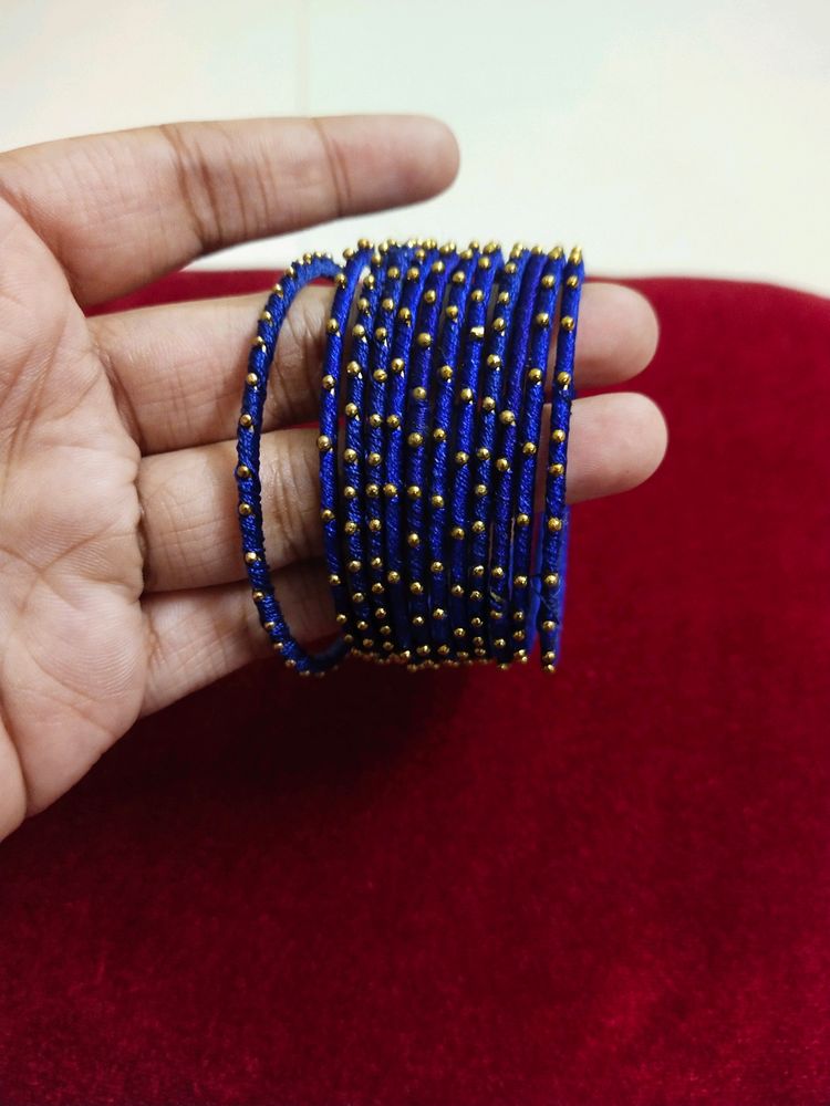 Blue Thread Bangles 1 Dozen