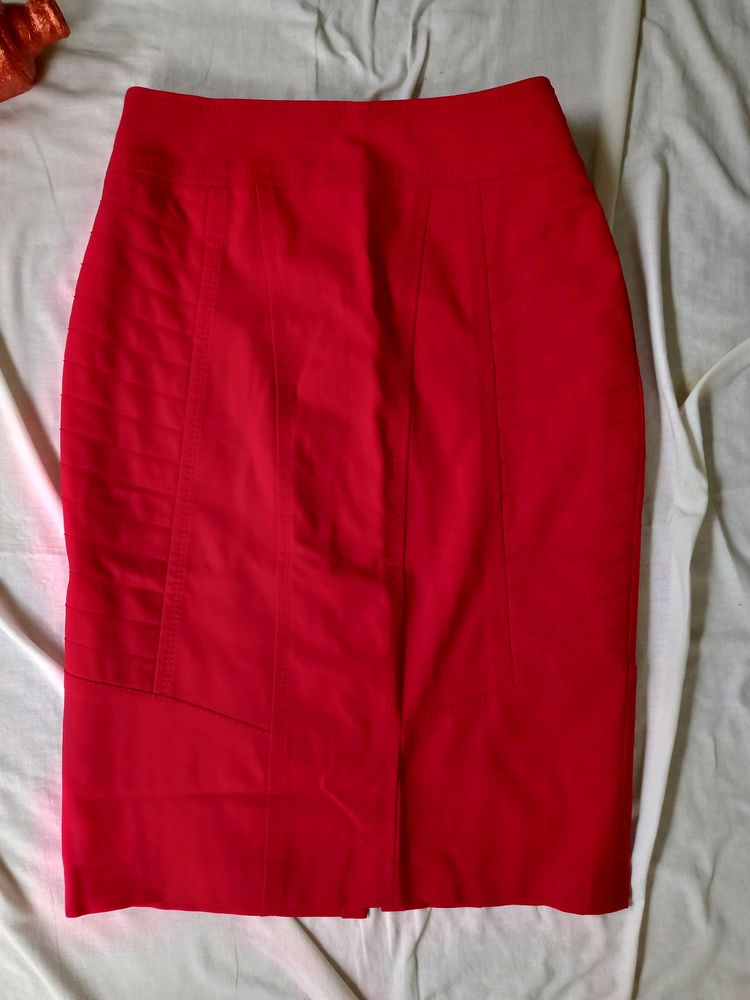 RED PENCIL SKIRT