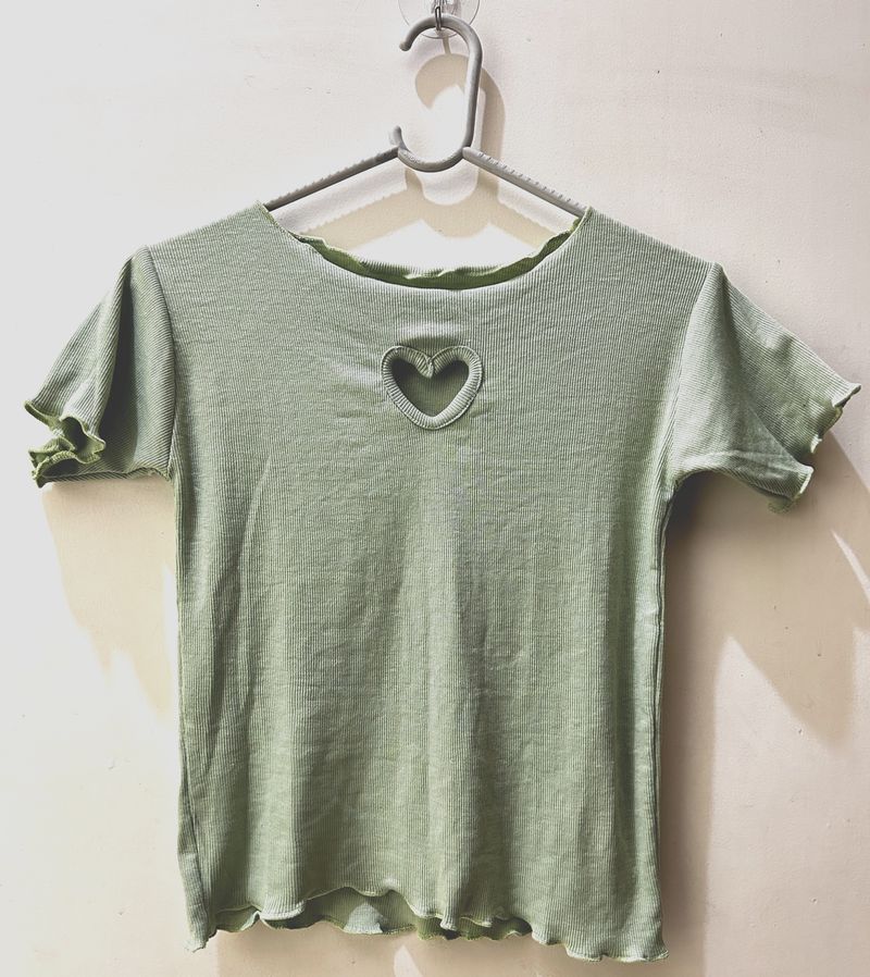 Pistachio Green Colour Top From Sarojini Nagar