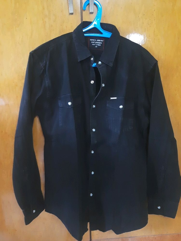 Denim Look Shirt Boys 16