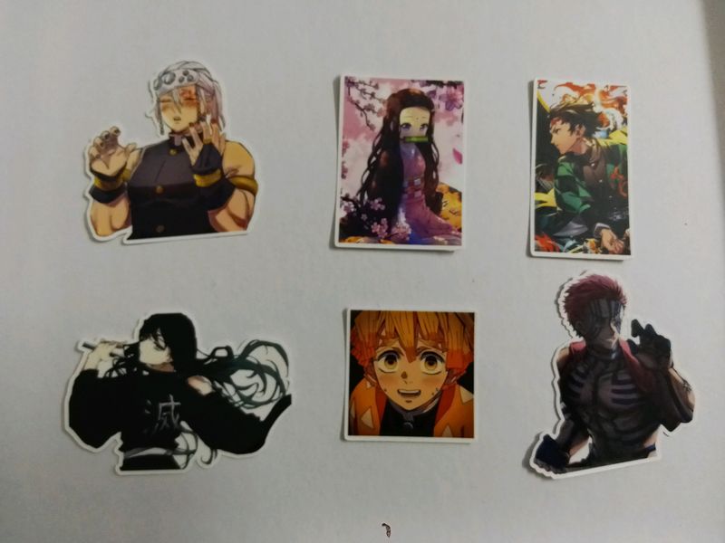 Demon Slayer Stickers  Set Of 6