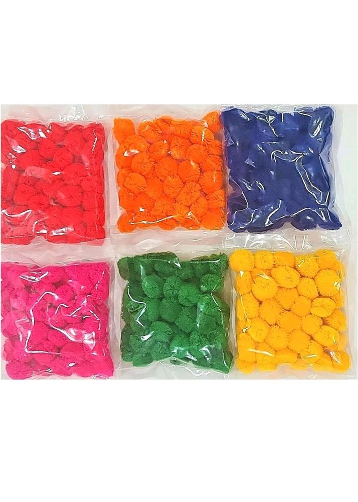 Pack of 3 Packets Pompom Wool Balls(60 Pcs.)