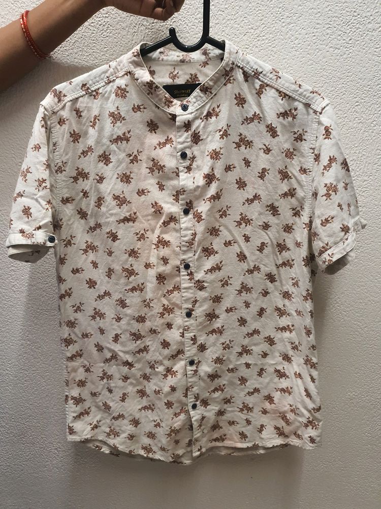 Showoff Floral Printed Half Shirt (Men's)