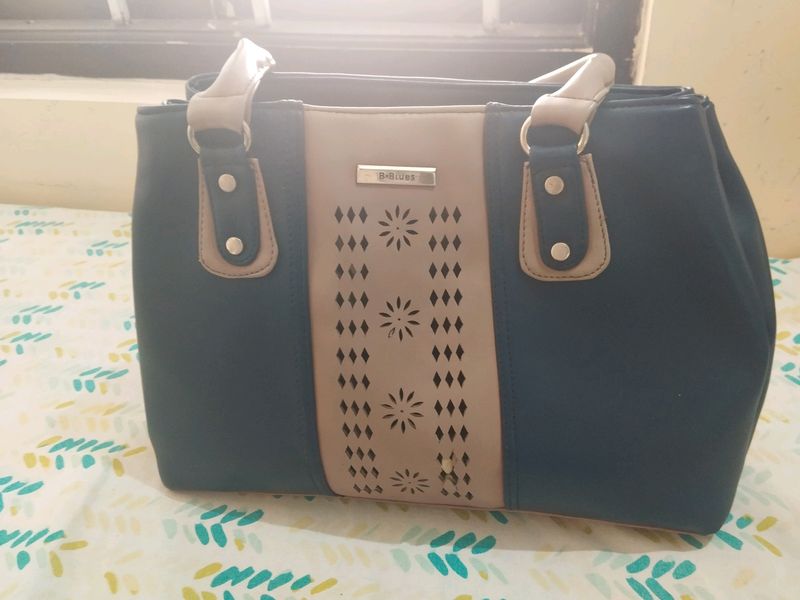 Blue And Pink Handbag, Slightly Damaged