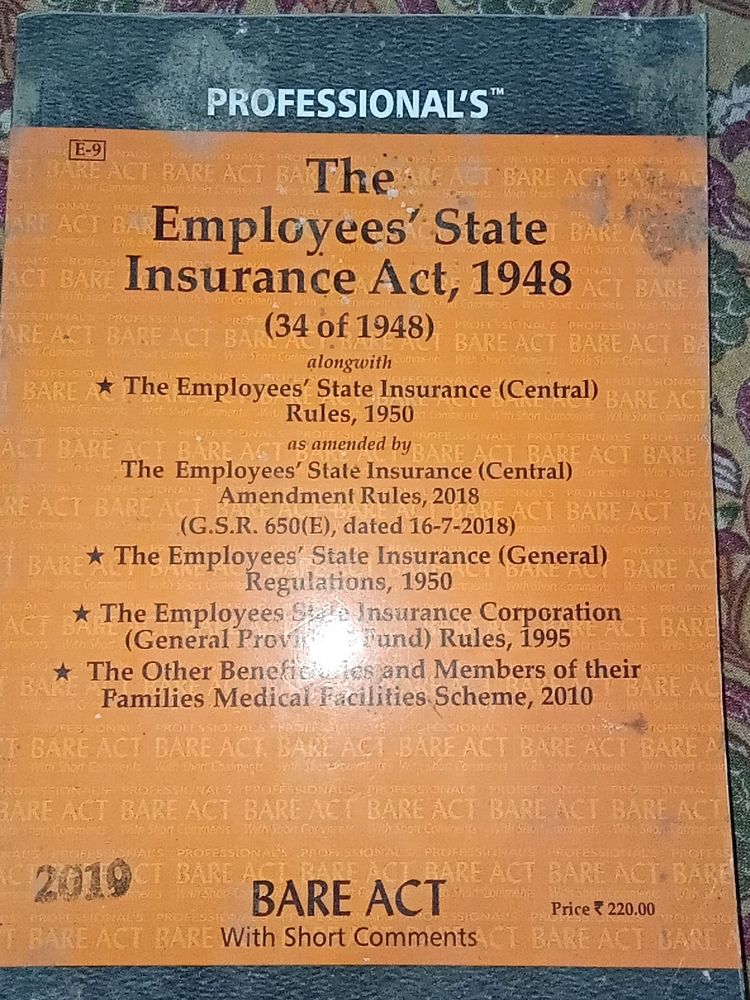 The Employee State Insurance act,1948