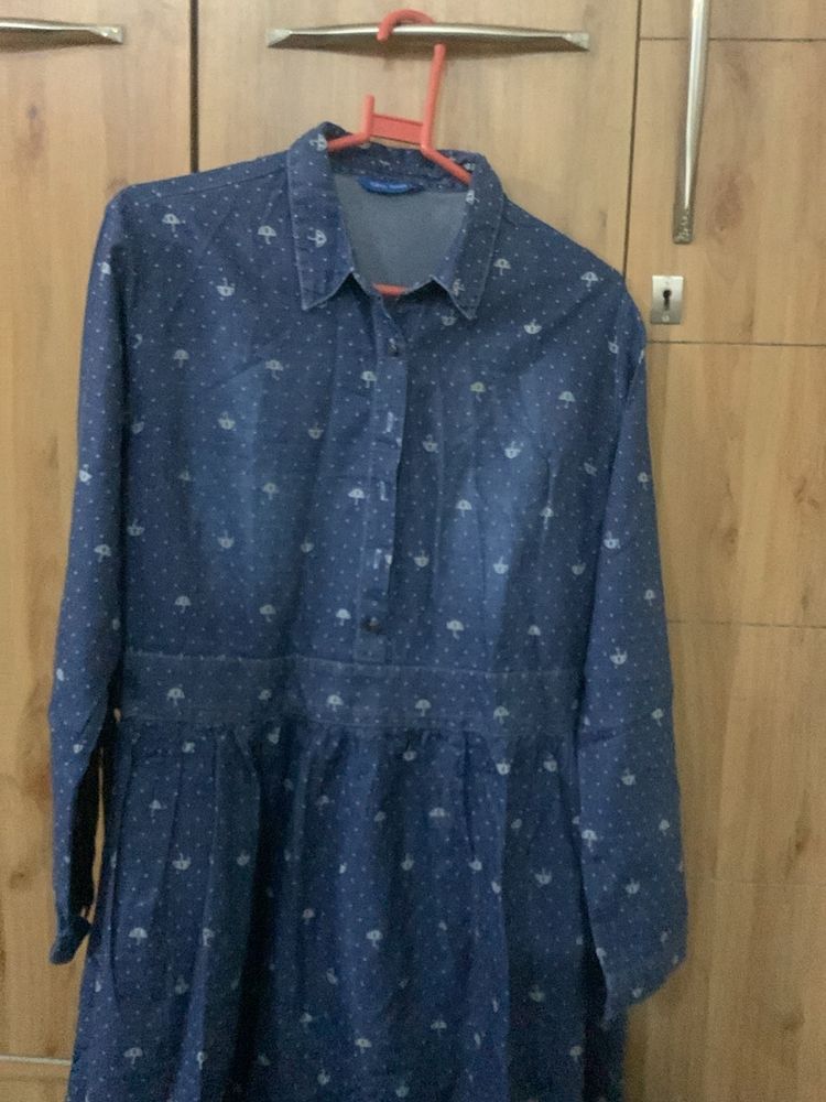 Denim Frock For Girls