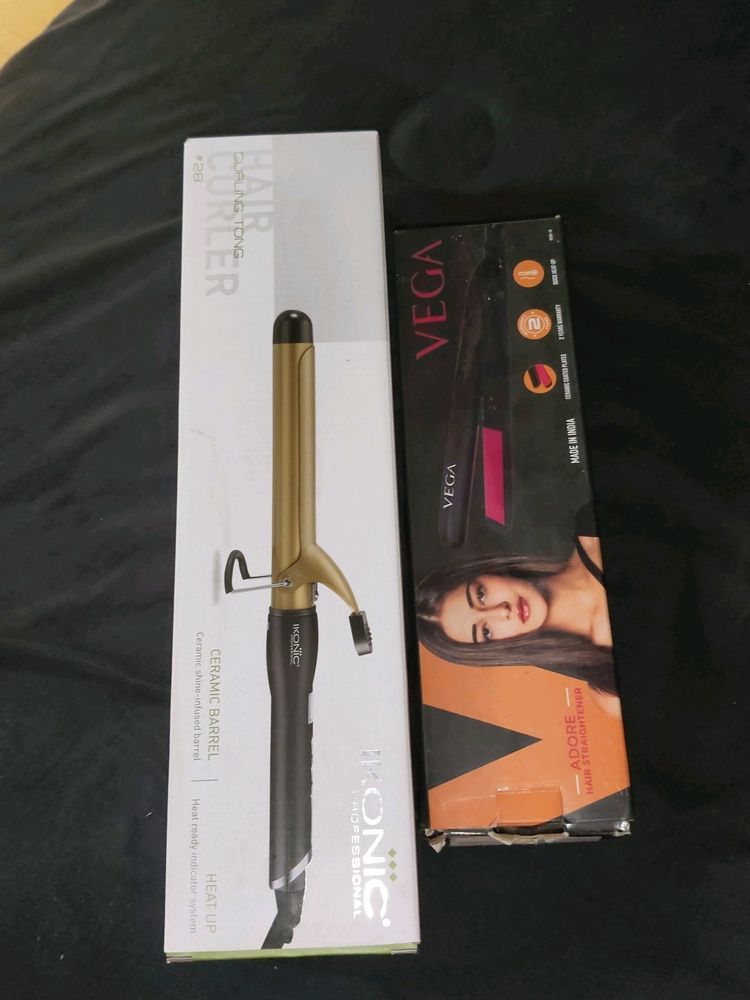 Vega Straightener And Ikonic Curling Tong 28mm