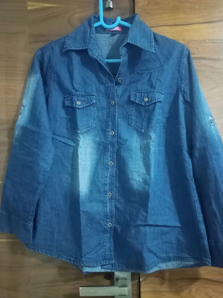 Combo Of Two Blue Denim Shirt