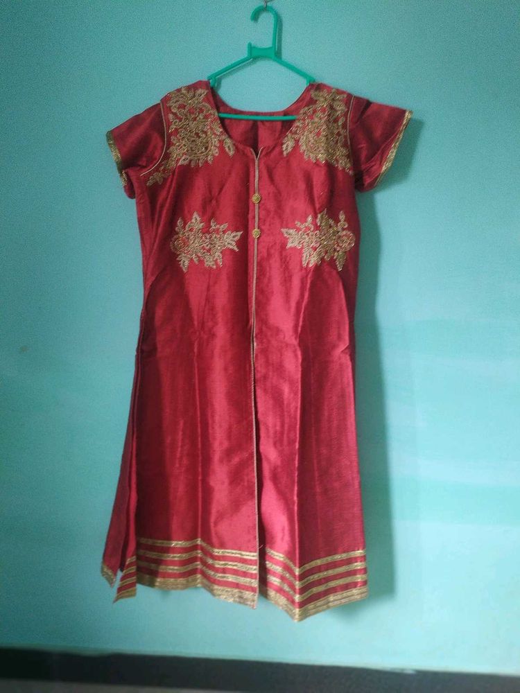 Red Anarkali Party Wear Xl Size