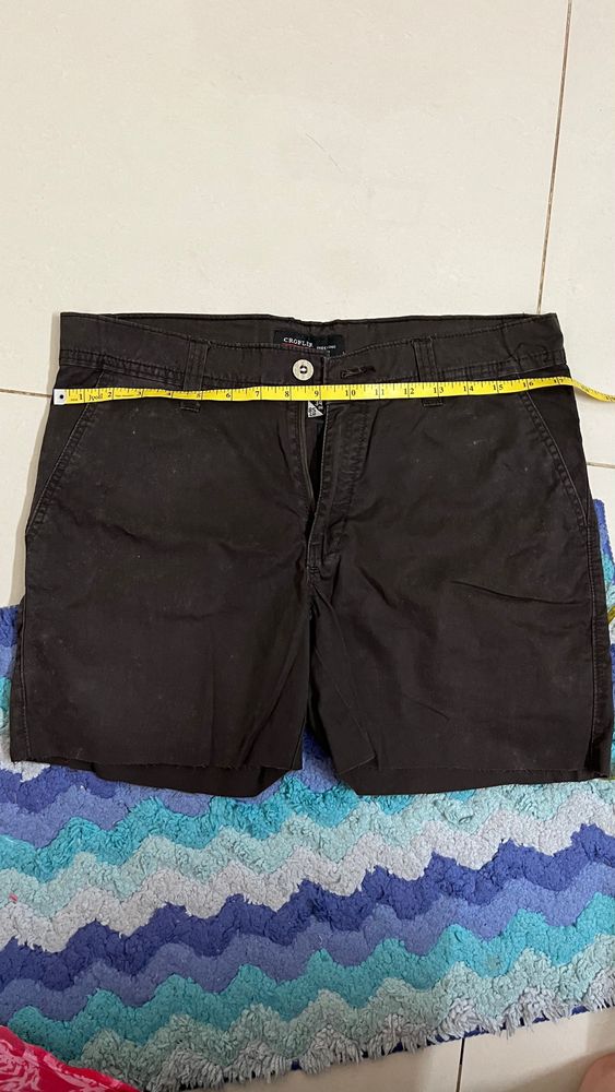 Unisex dark brown shorts