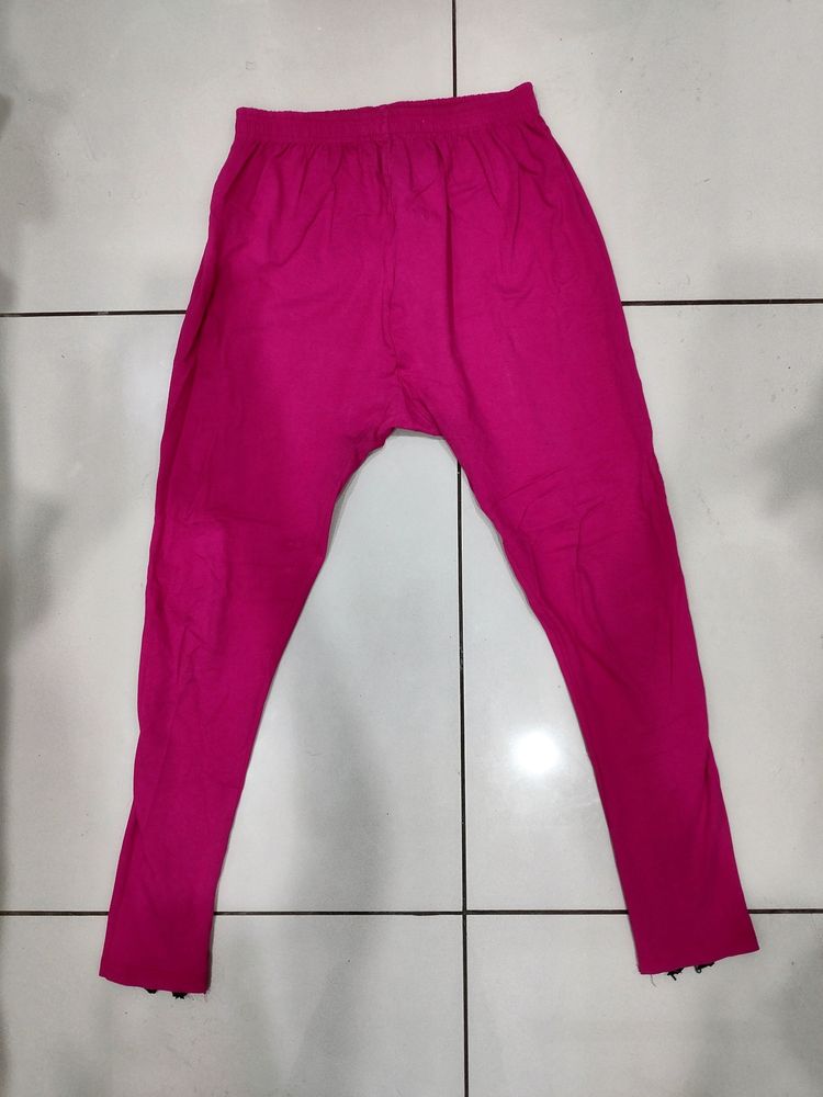 Pink Cotton Leggings