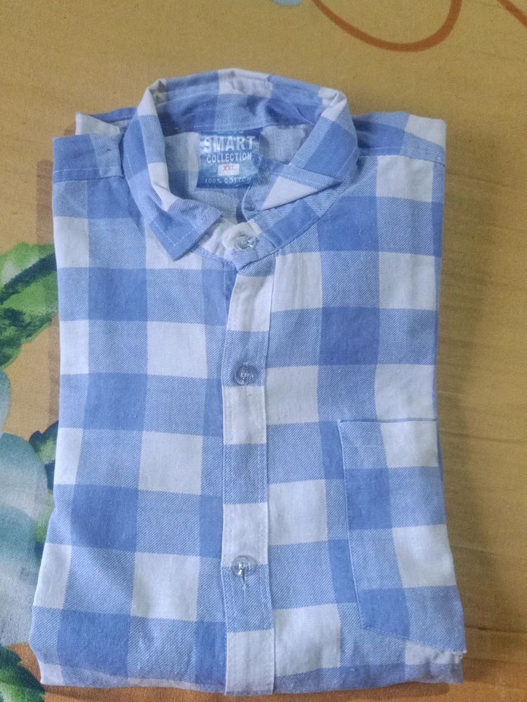 Blue Colour Check Shirt