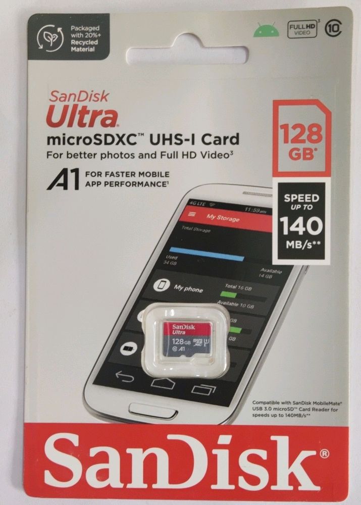 Sandisk 128 Gb Ultra Memory Card