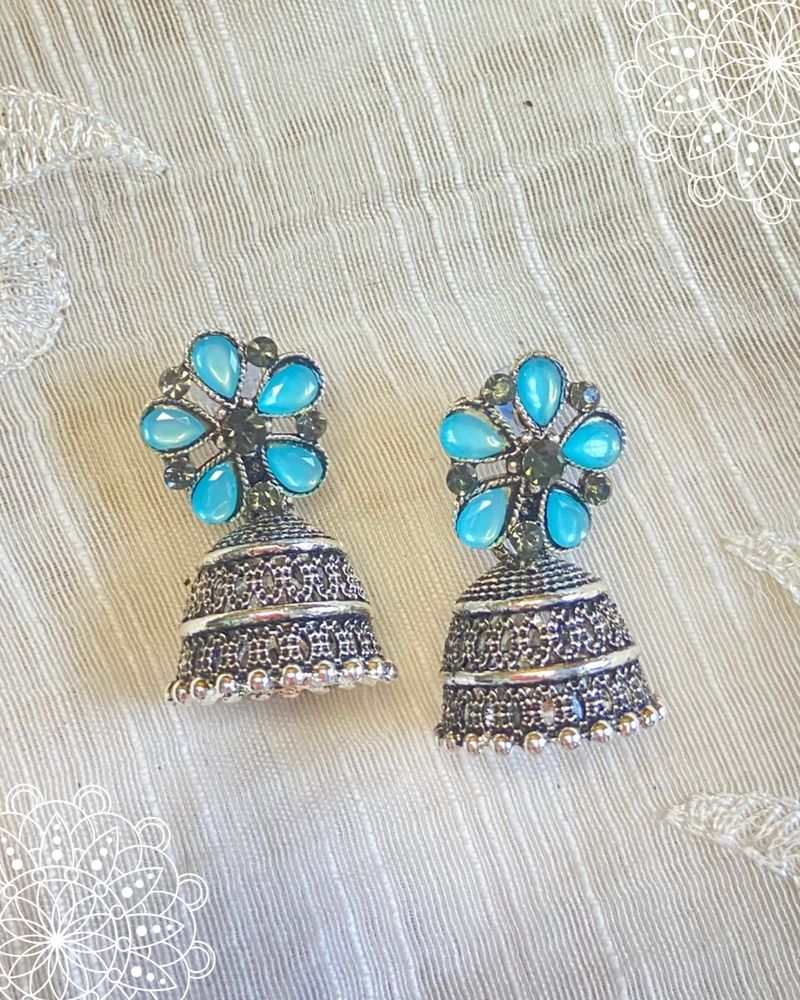 Oxidised jhumkas (not used but lost a stone)