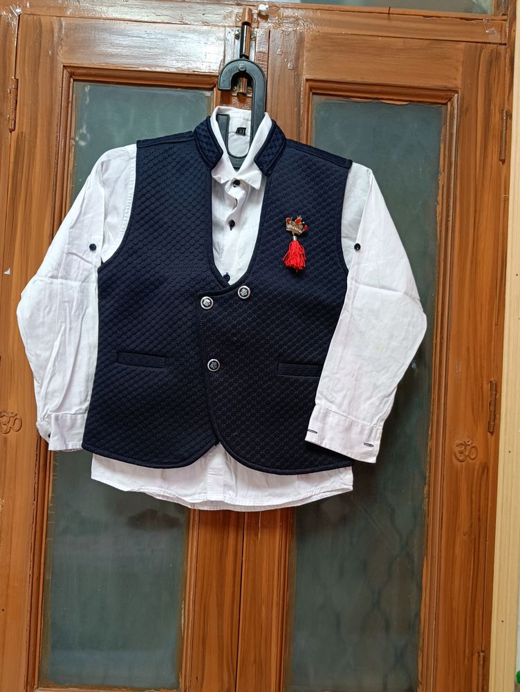 Party Wear Waist Coat And Shirt