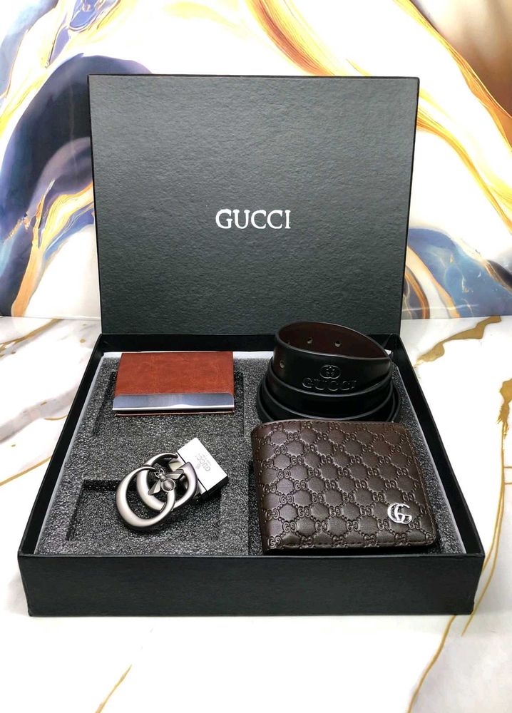 GUCCI MENS WALLET BELT & HOLDER COMBO