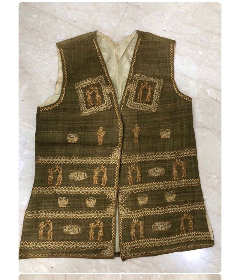 Silk Katha work Jacket