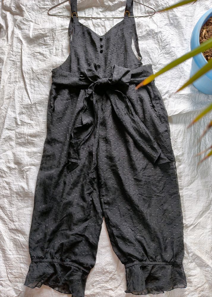 Black Net Jumpsuit