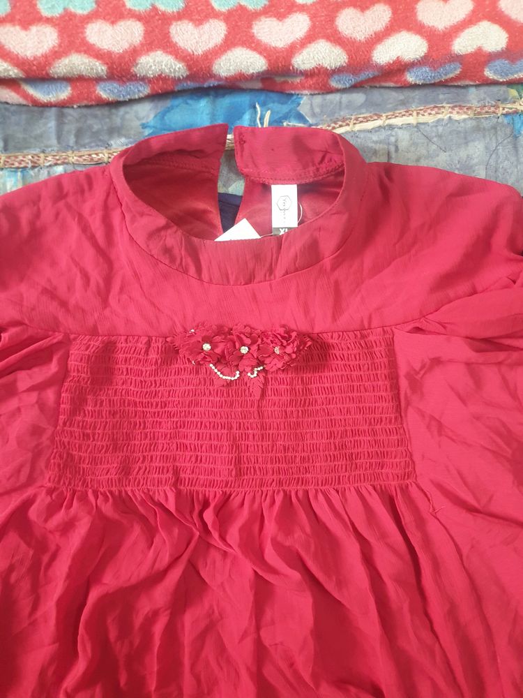 New Women Top Red XL (40-44)