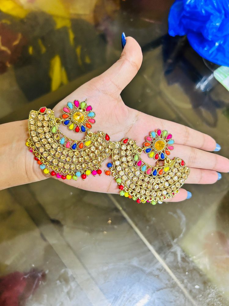 Multicolor Kundan Earring