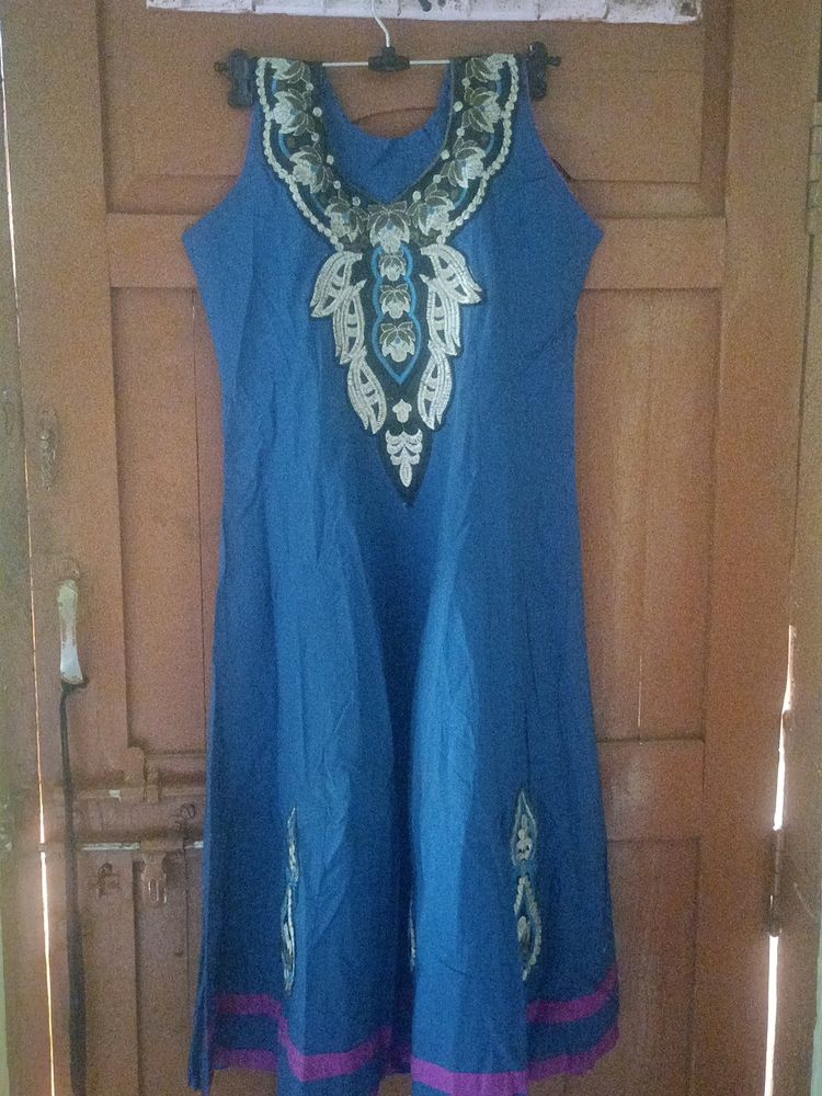 Navy Blue Round Kurti