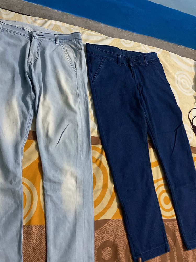 mens blue jeans combo ligjt and dark jenas