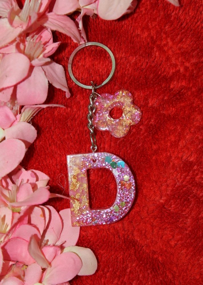 Pink And Glitter Keychain