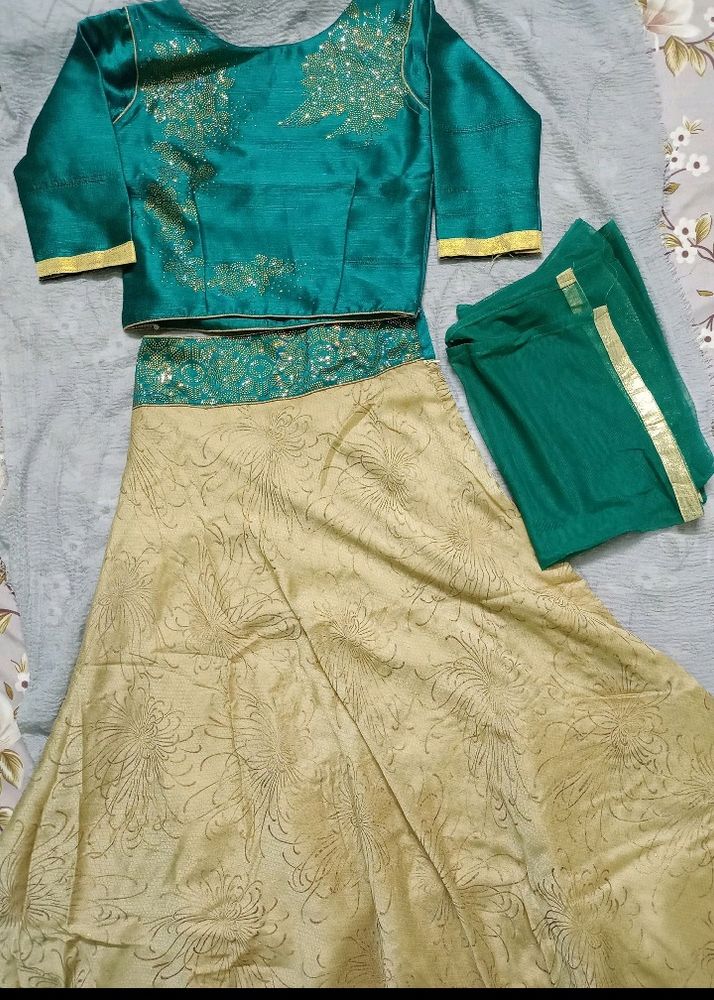 Lehenga Choli Teal Green